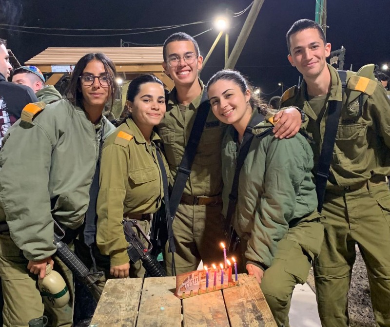 Soldiers Celebrate Chanukah